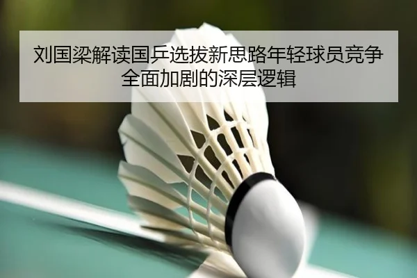刘国梁解读国乒选拔新思路年轻球员竞争全面加剧的深层逻辑